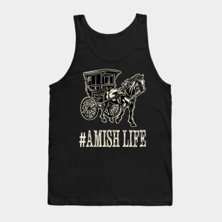 Vintage Amish Buggy Horse Rural transportation Horse & Buggy Tank Top